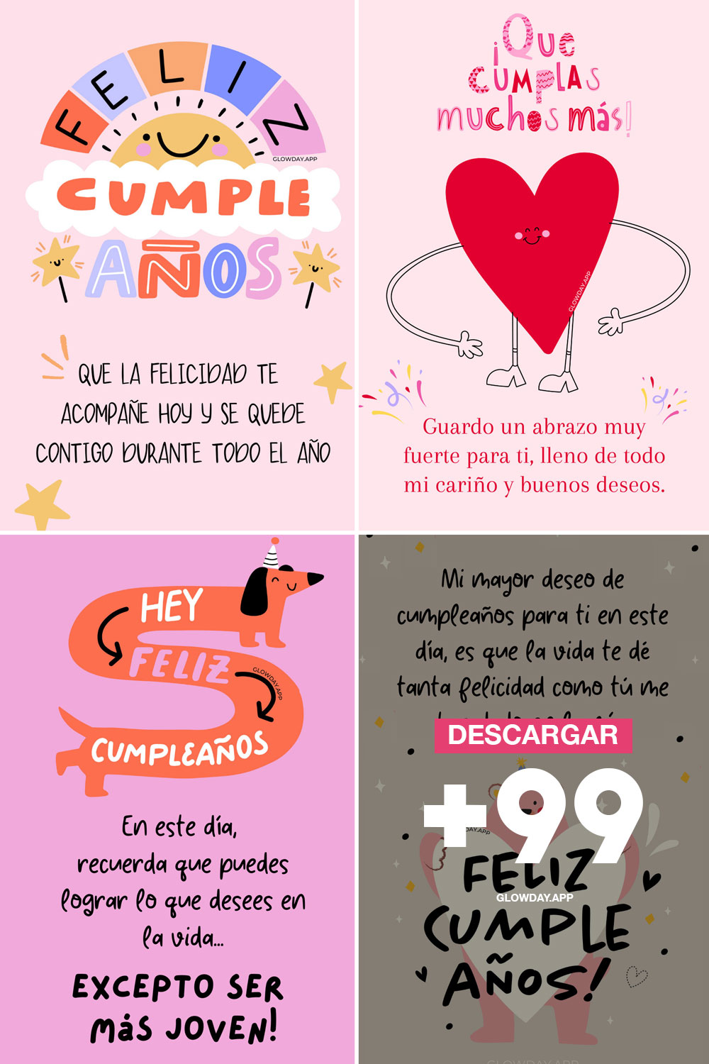 imagenes para desear feliz cumpleaños con frases bonitas tarjetas con felicitaciones